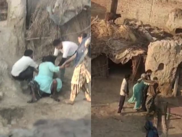 हरदोई में पति-पत्नी के झगड़े का हाई वोल्टेज ड्रामा, पत्नी ने पति की छाती पर चढ़कर की पिटाई, वीडियो वायरल