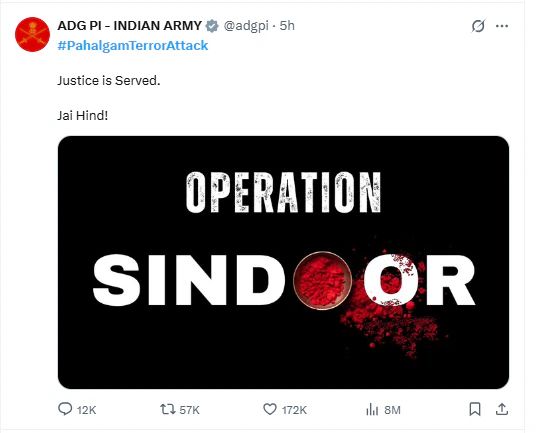 ऑपरेशन सिंदूर: भारतीय सेना की एयर स्ट्राइक के बाद सोशल मीडिया पर उबाल, जानिए X पर क्या हो रहा है ट्रेंड